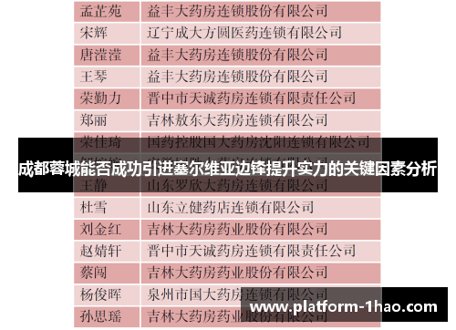 成都蓉城能否成功引进塞尔维亚边锋提升实力的关键因素分析